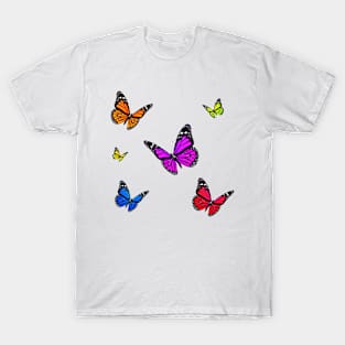 Multicoloured Monarch Butterfly Set T-Shirt